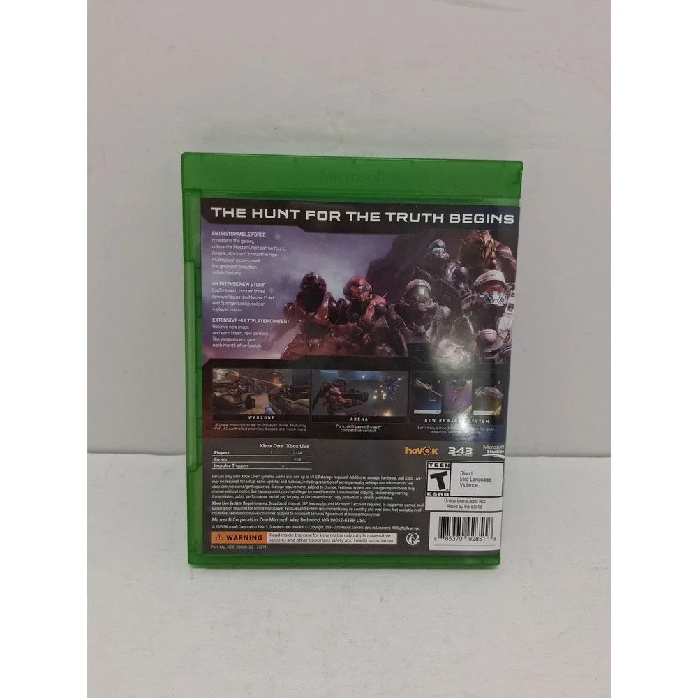 Halo 5 Guardians Xbox One Microsoft 343 Industries Sci-Fi Shooter Video Game